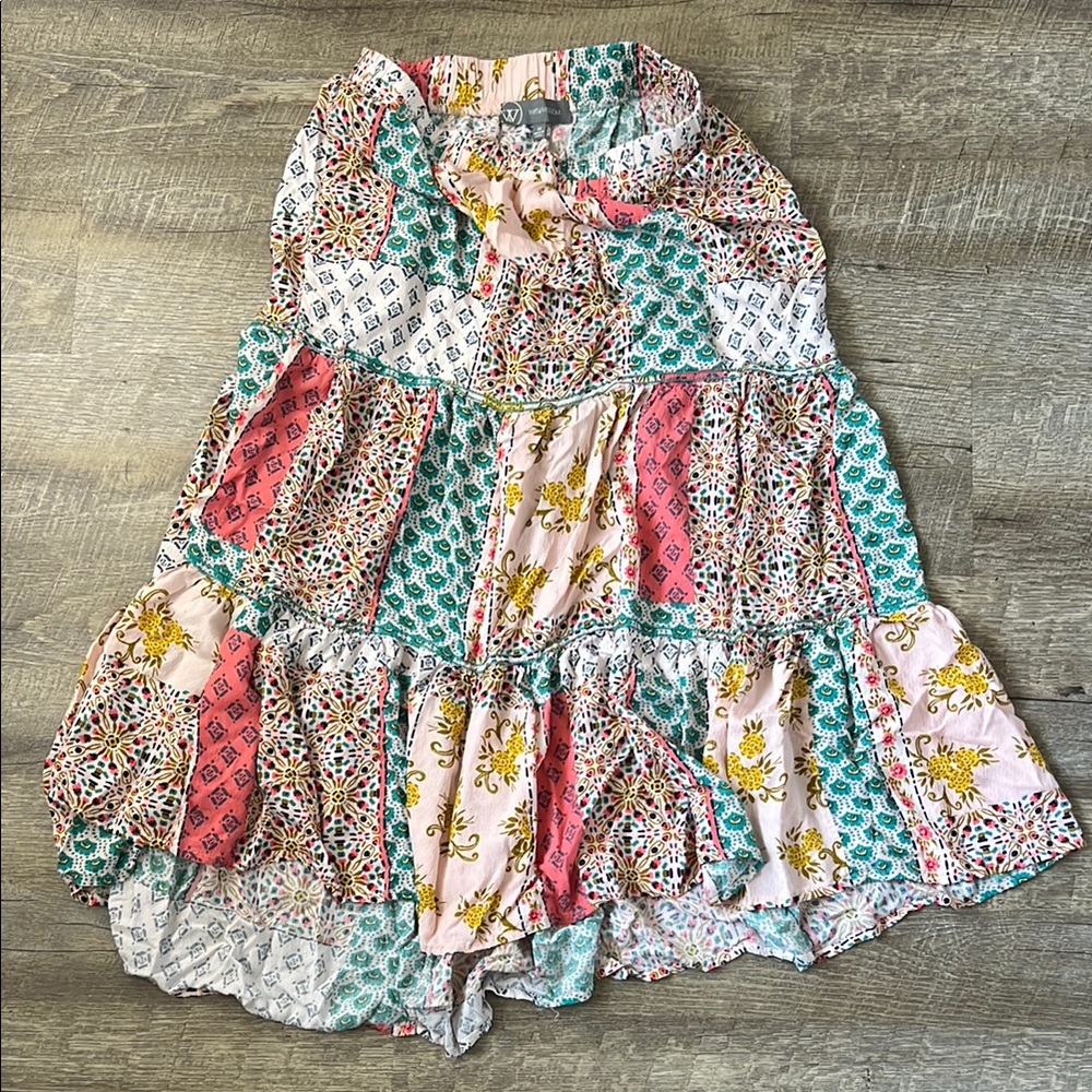 Wit & Wisdom Boho Floral Skirt Size Medium